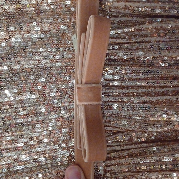 NWT ANTONIO MELANI x Nicola Bathie Nicola Sequin Belted Feathered A-Line Dress - Picture 11 of 16